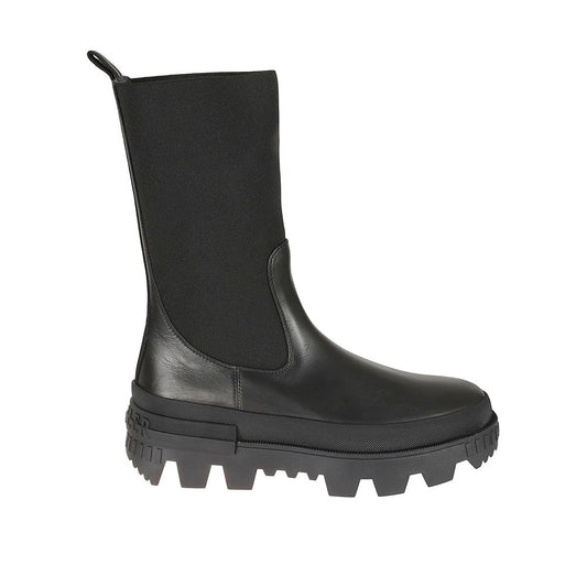 Moncler Black Calfskin Ankle Boots