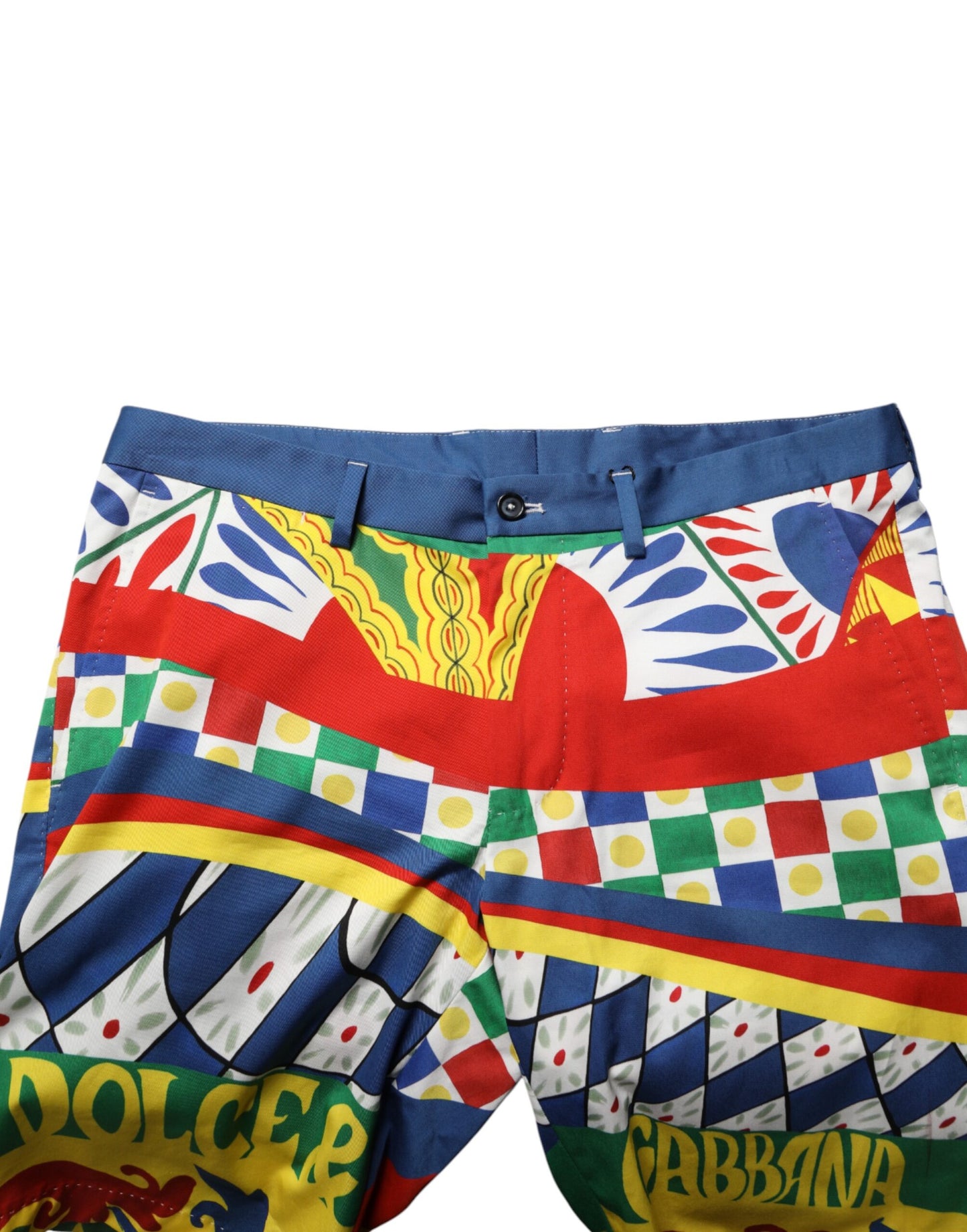 Dolce & Gabbana Multicolor Carretto Print Men Bermuda Shorts