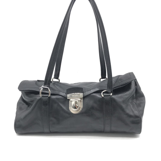 Prada Black Leather Shoulder Handbag