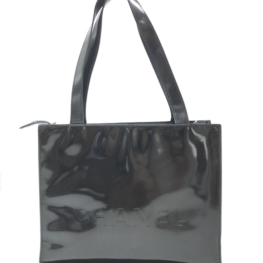 Chanel Black Patent Leather Tote