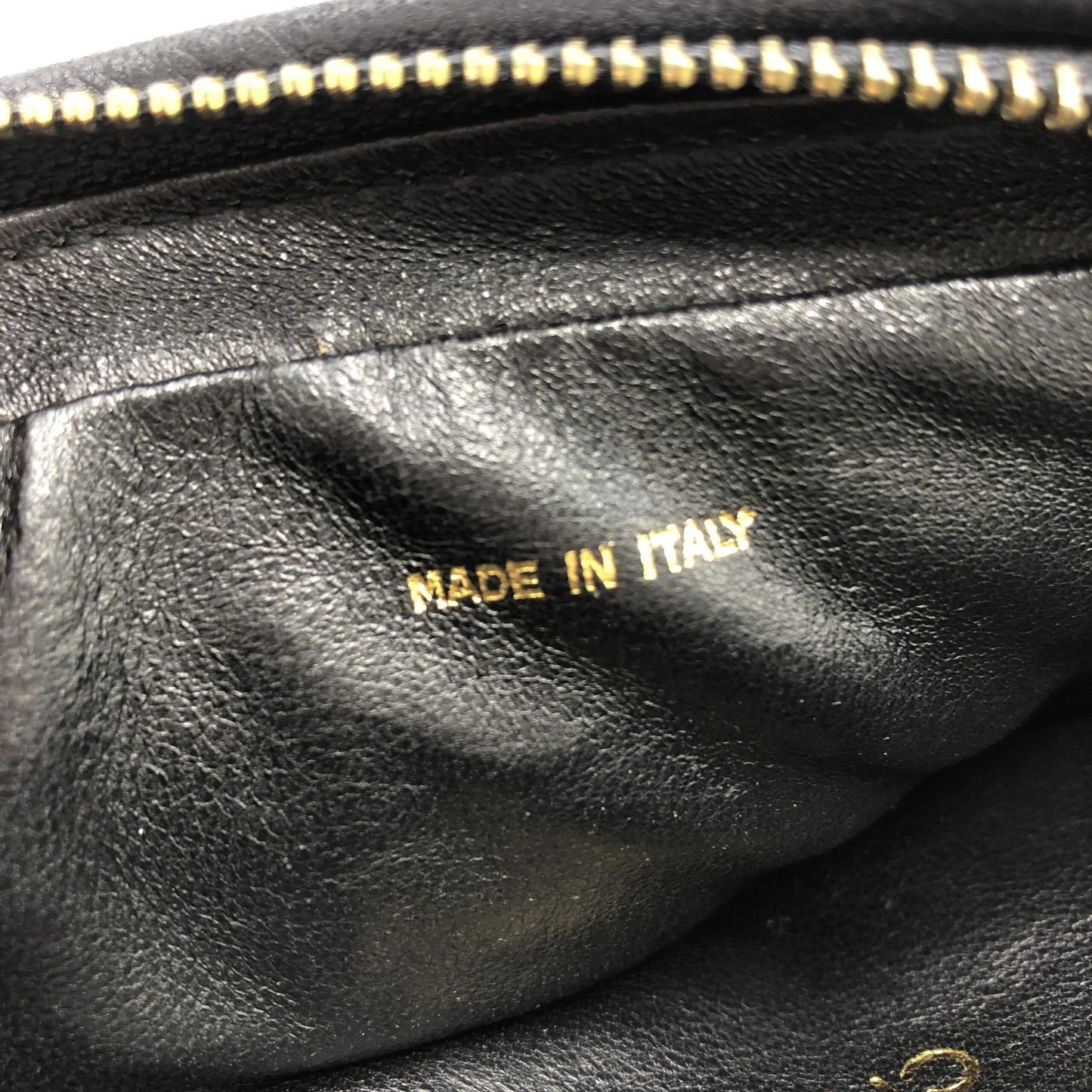 Chanel Black Quilted Leather Pouch With Tassels