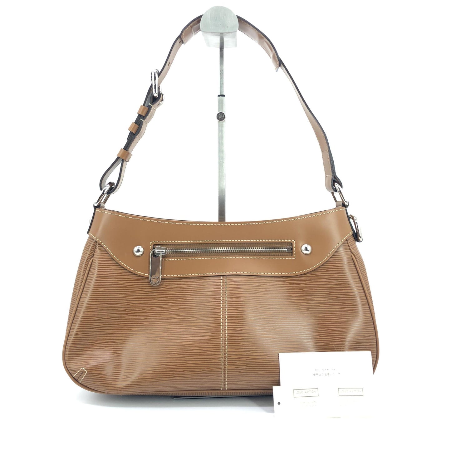 Louis Vuitton Brown Epi Leather Shoulder Bag With Zipper