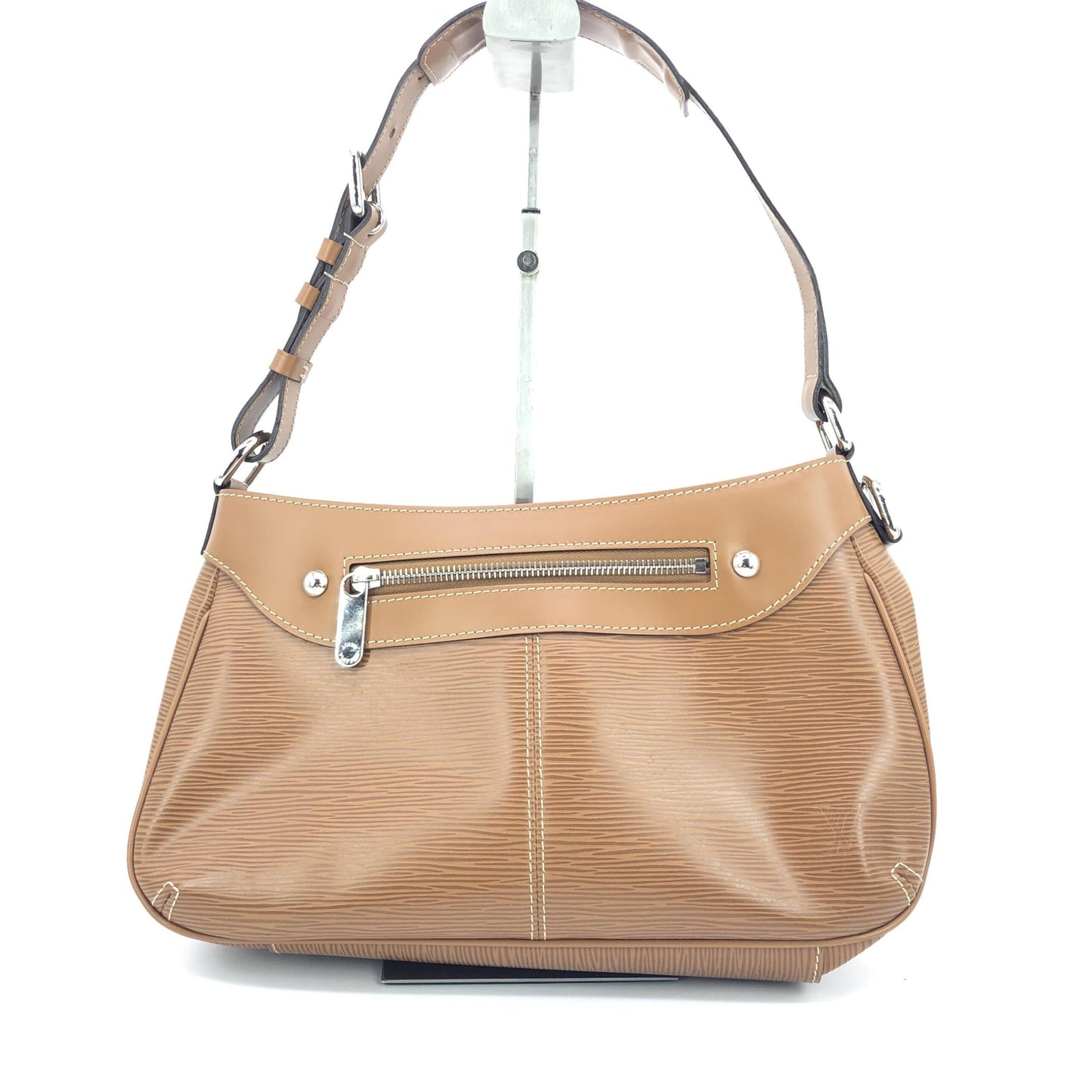 Louis Vuitton Brown Epi Leather Shoulder Bag With Zipper