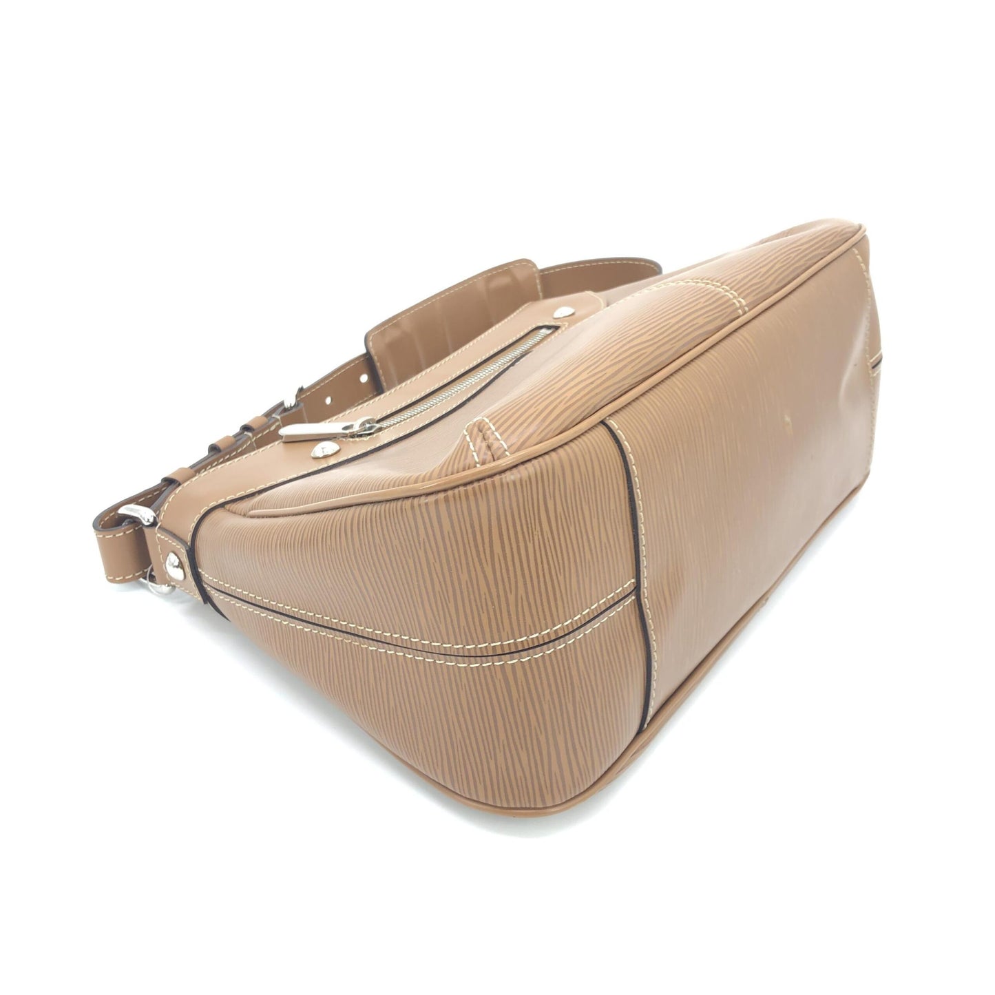 Louis Vuitton Brown Epi Leather Shoulder Bag With Zipper