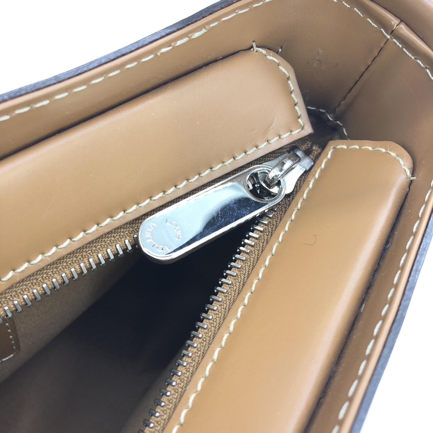 Louis Vuitton Brown Epi Leather Shoulder Bag With Zipper