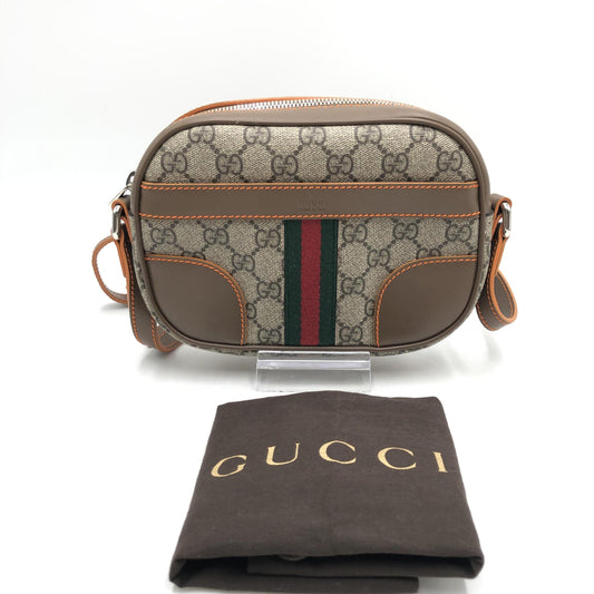 Gucci GG Supreme Sherry Shoulder Bag Brown