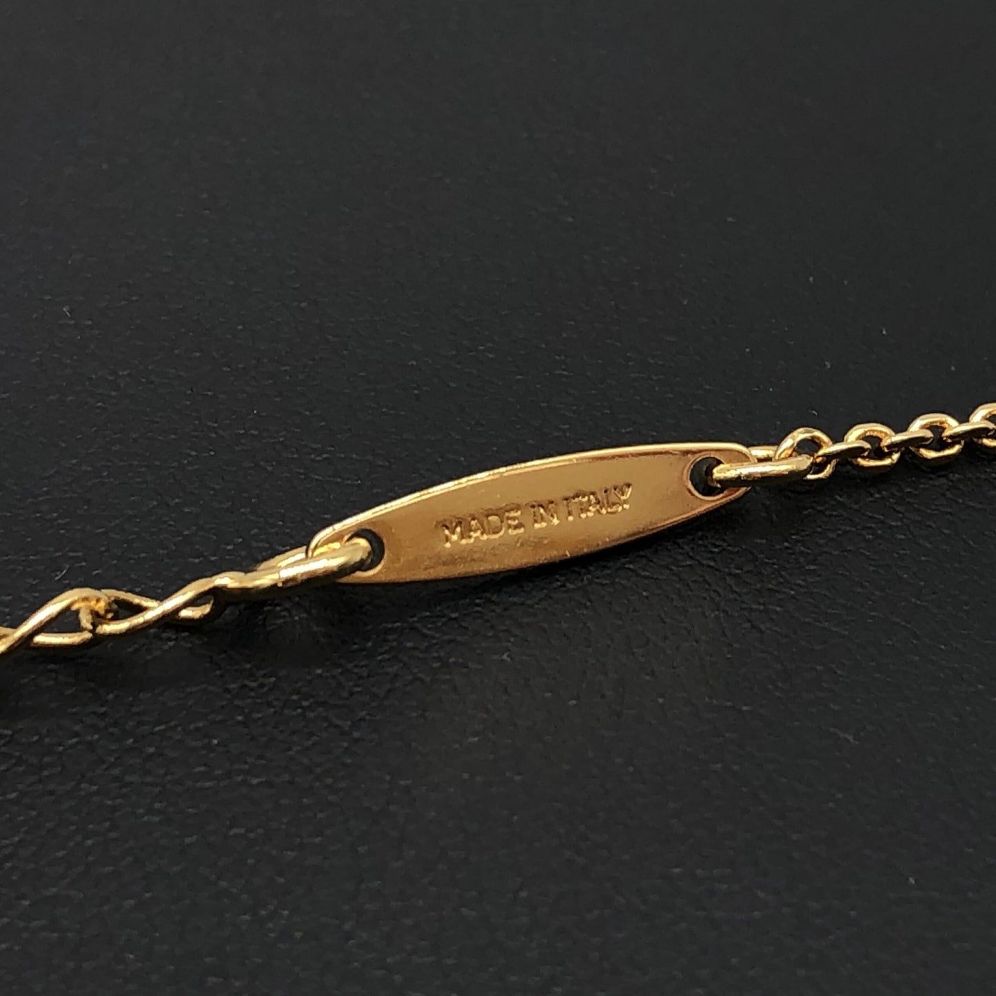 Salvatore Ferragamo Gold Gancini Crystals Pendant Necklace