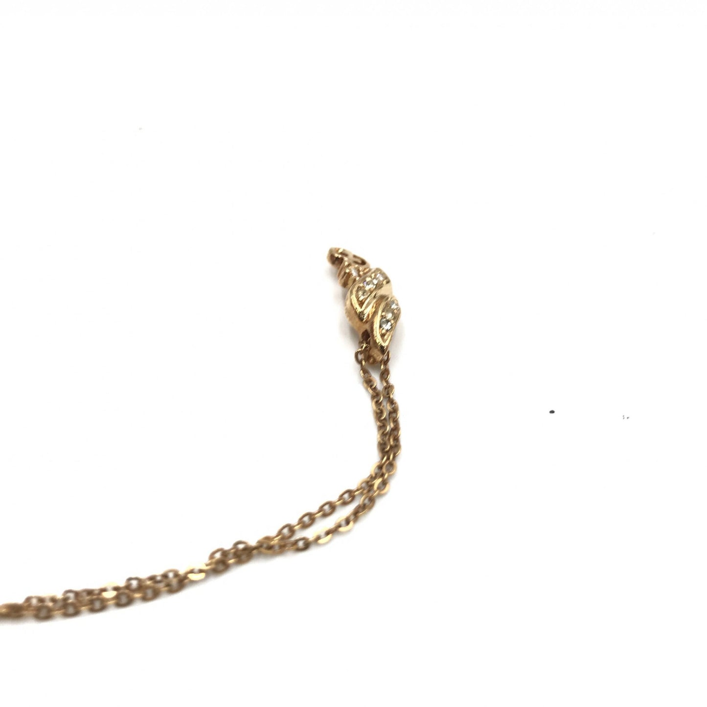 Christian Dior Gold PLated Necklace With Rhinestone Pendant