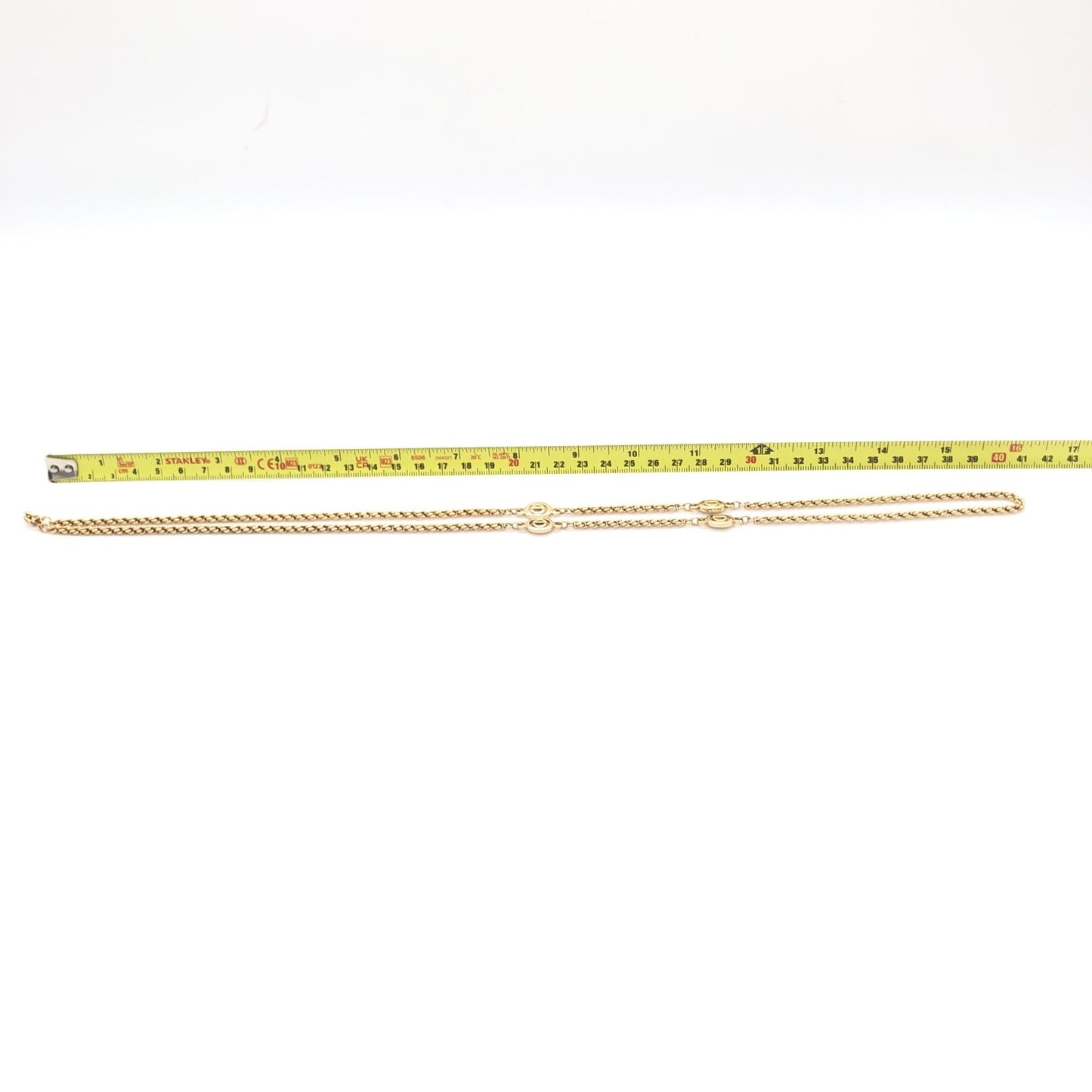 Christian Dior Gold Plated Lariat Bead Necklace