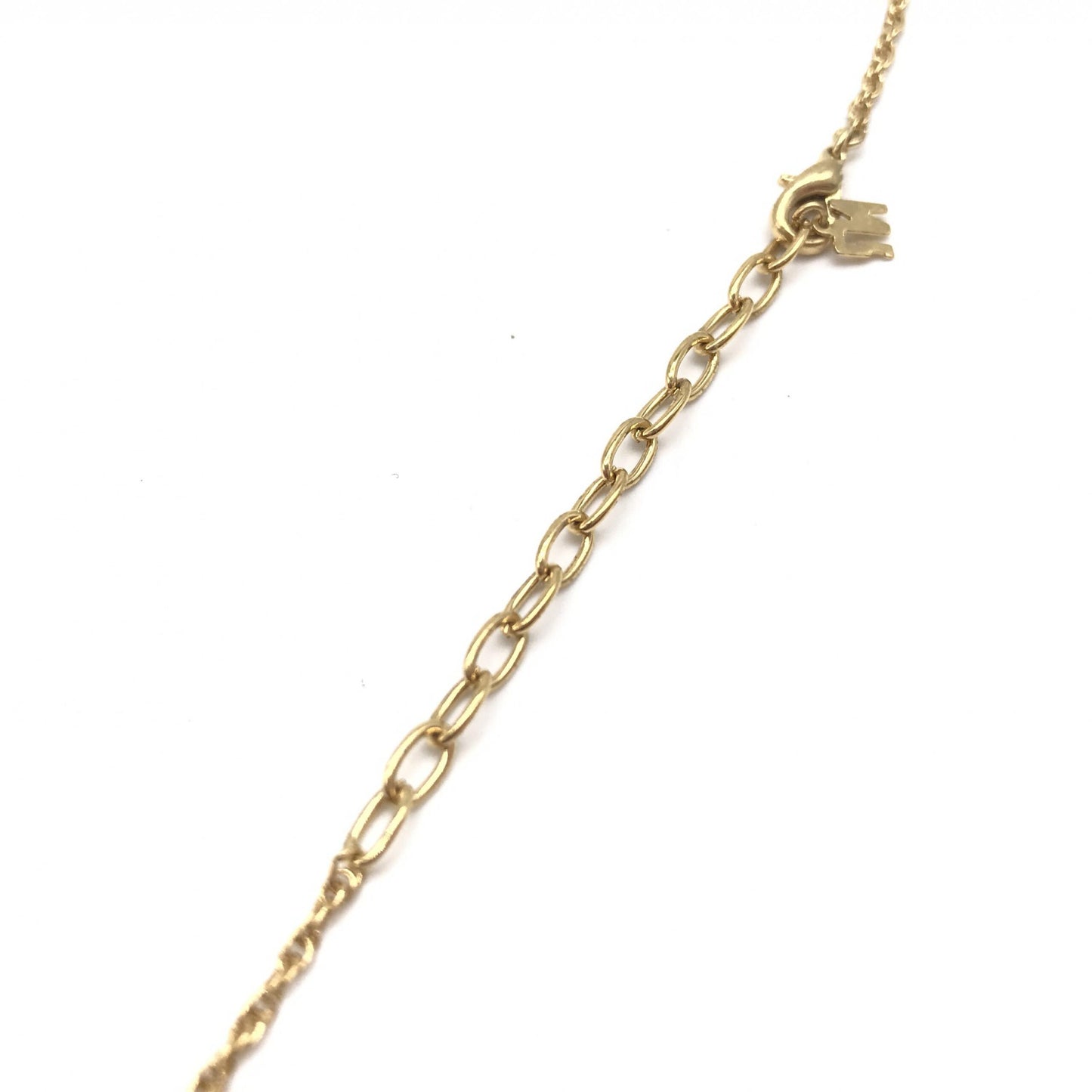 Nina Ricci Gold Tone Pendant Necklace With Heart Design