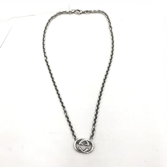 Gucci Interlocking G Silver Necklace Pendant