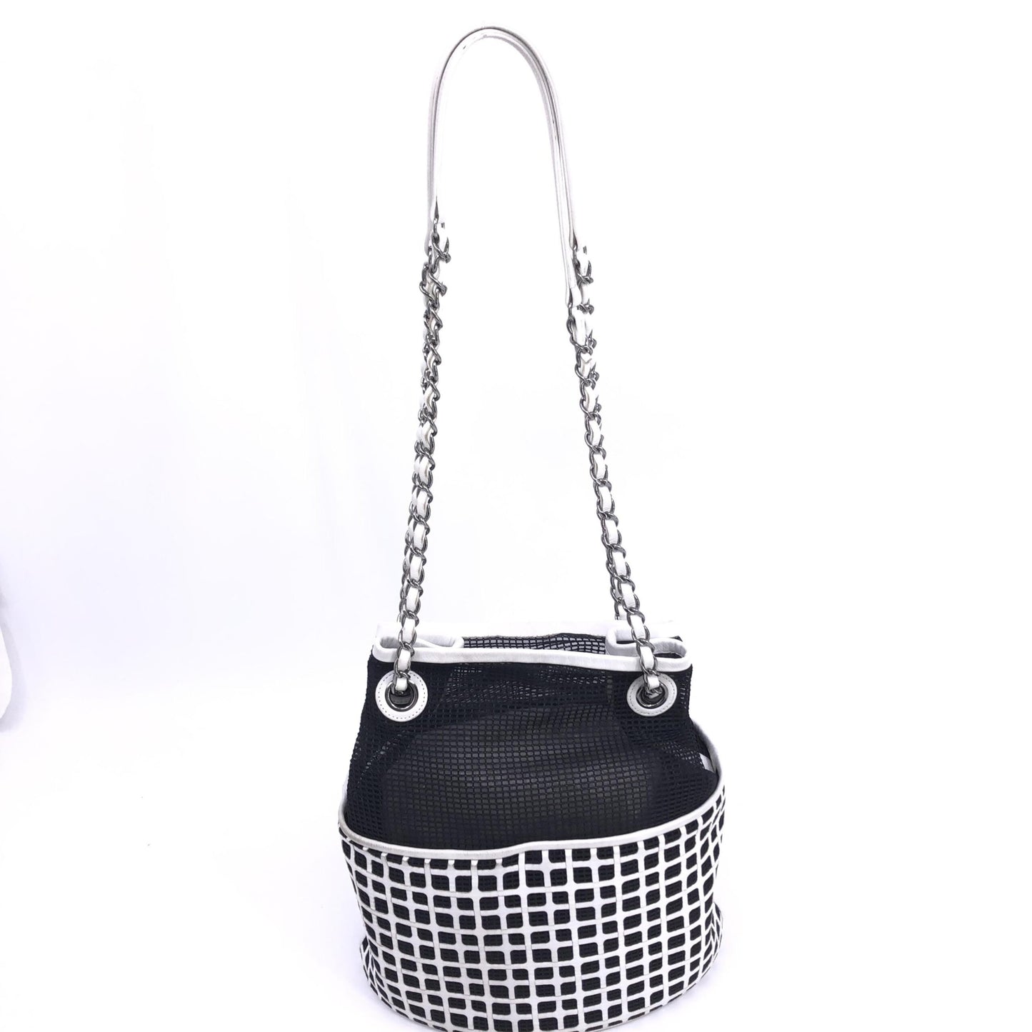 Chanel Mesh And Leather Bucket Bag