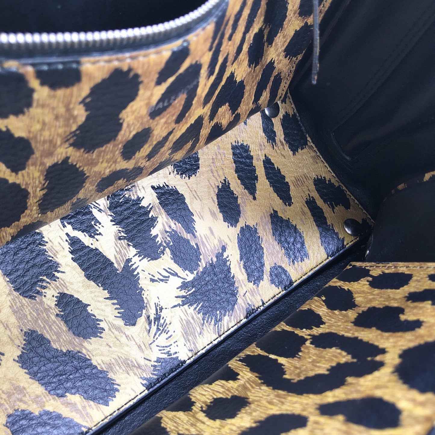 Balenciaga Mini Leopard Print Classic City Bag
