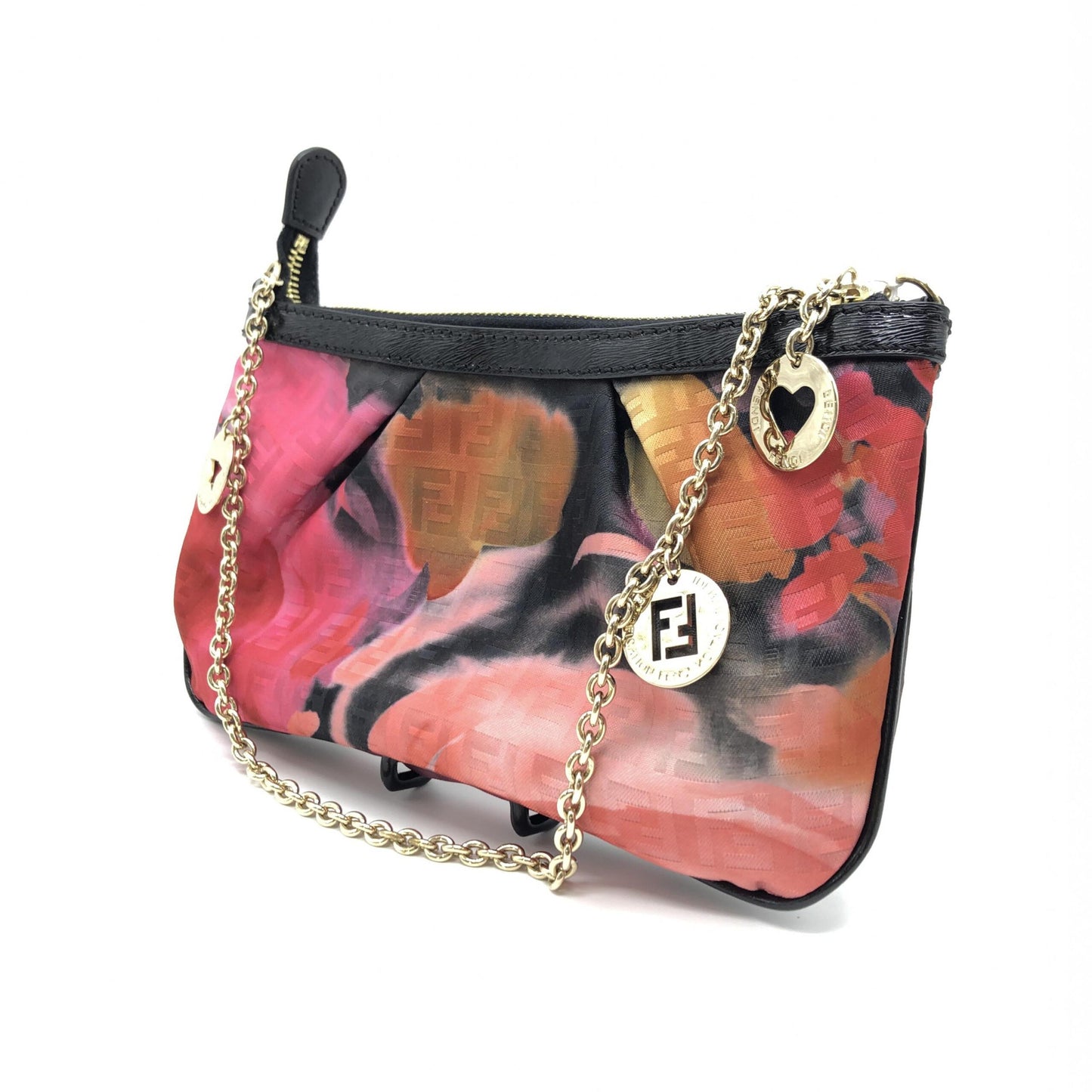 Fendi Multicolor Floral Print Shoulder Bag