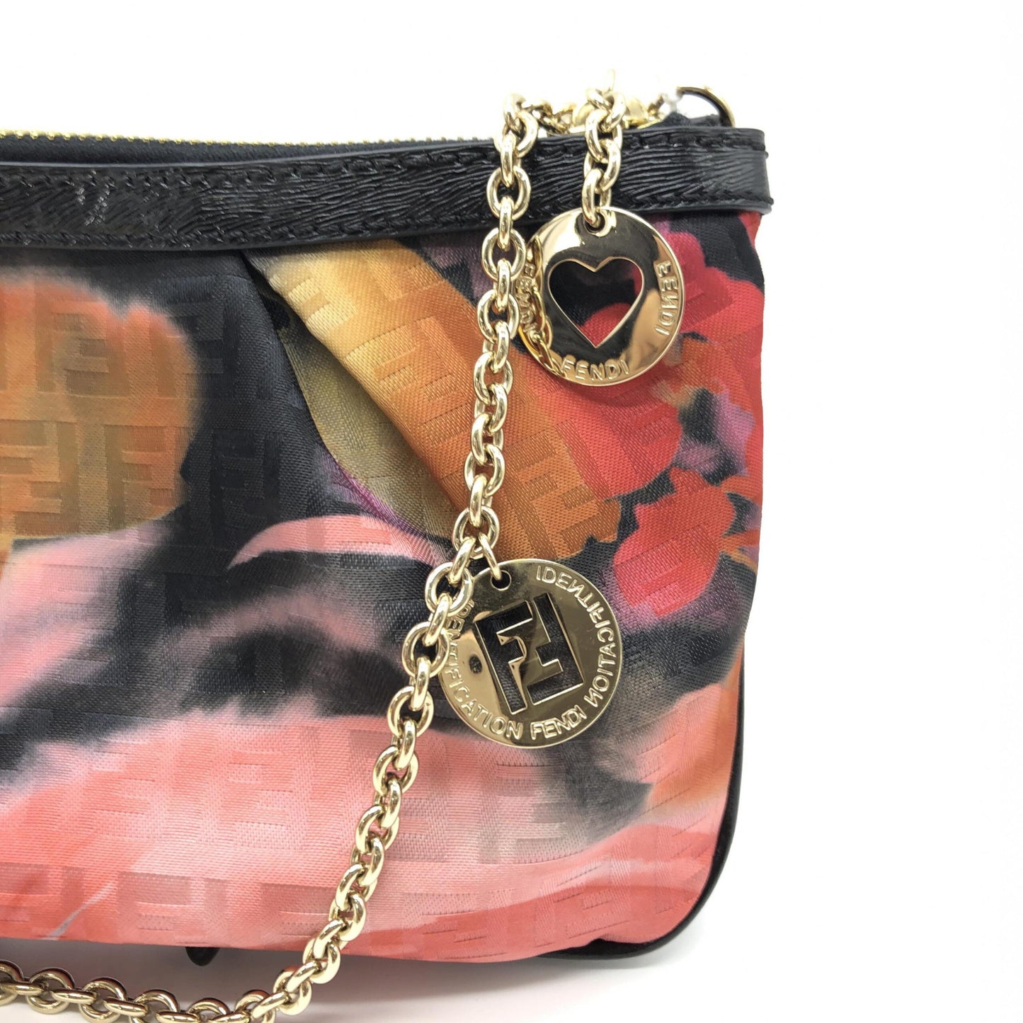 Fendi Multicolor Floral Print Shoulder Bag