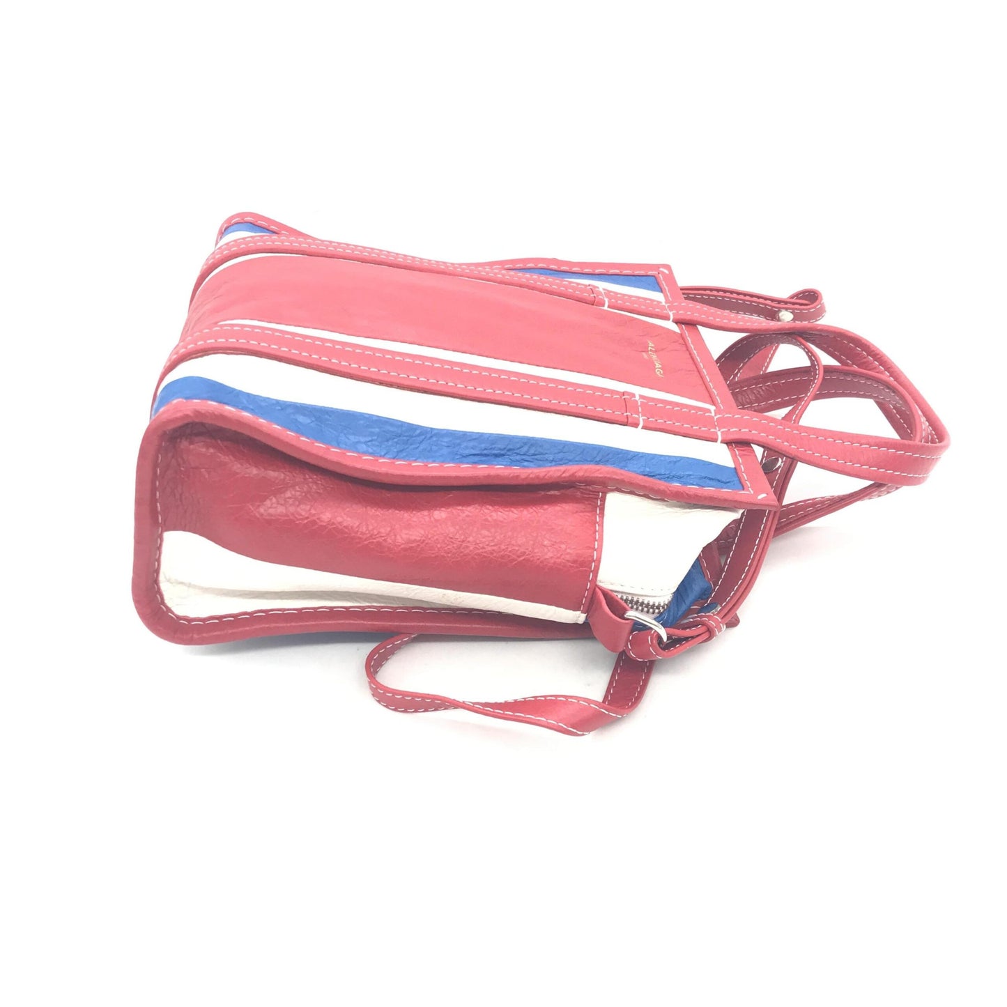 Balenciaga Multicolor Striped Leather Tote Bag