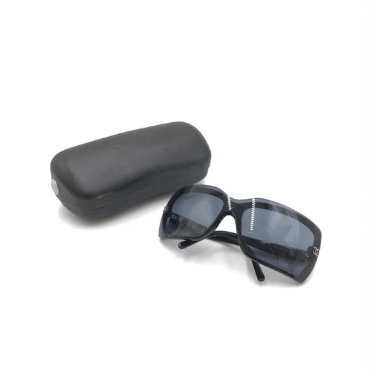 Chanel Oversized Black Sunglasses With Case