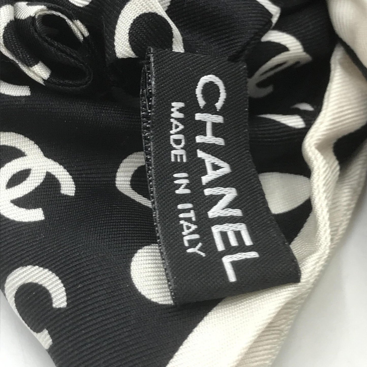 Chanel Silk Polka Dot Twilly Hair Accessory
