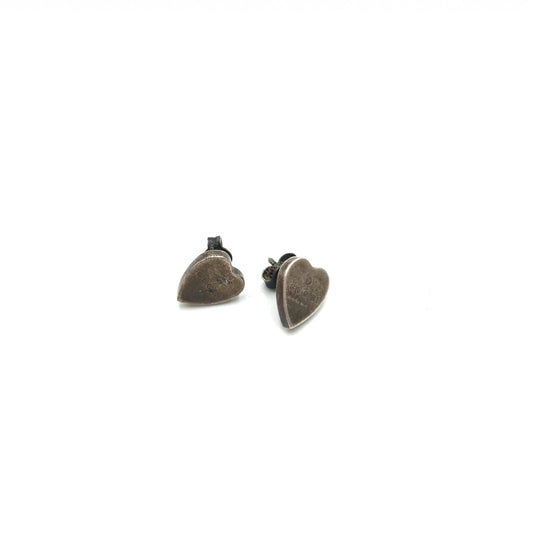 Gucci Silver 925 Heart Stud Earrings