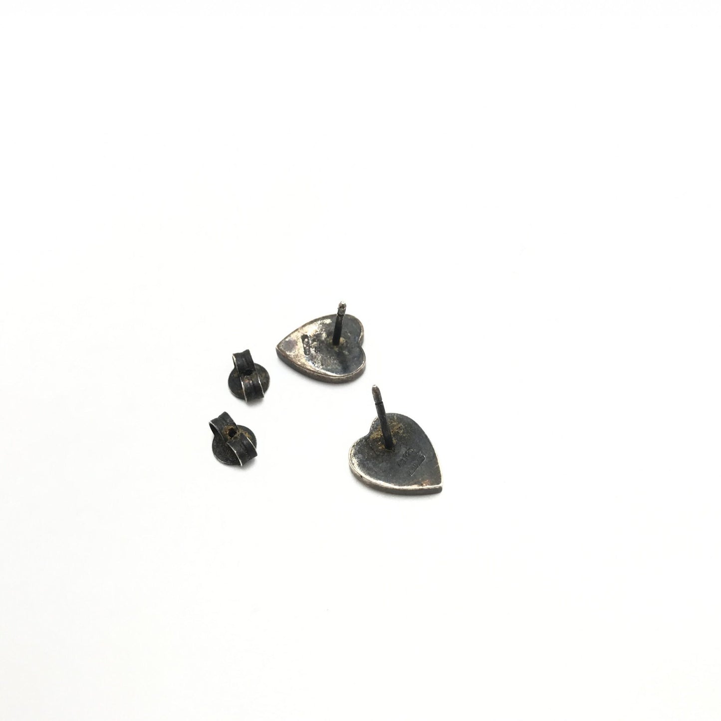 Gucci Silver 925 Heart Stud Earrings