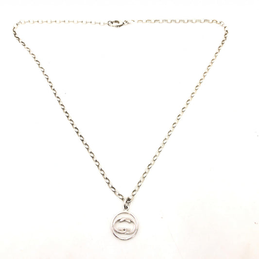 Gucci Sterling Silver Interlocking Circle Pendant