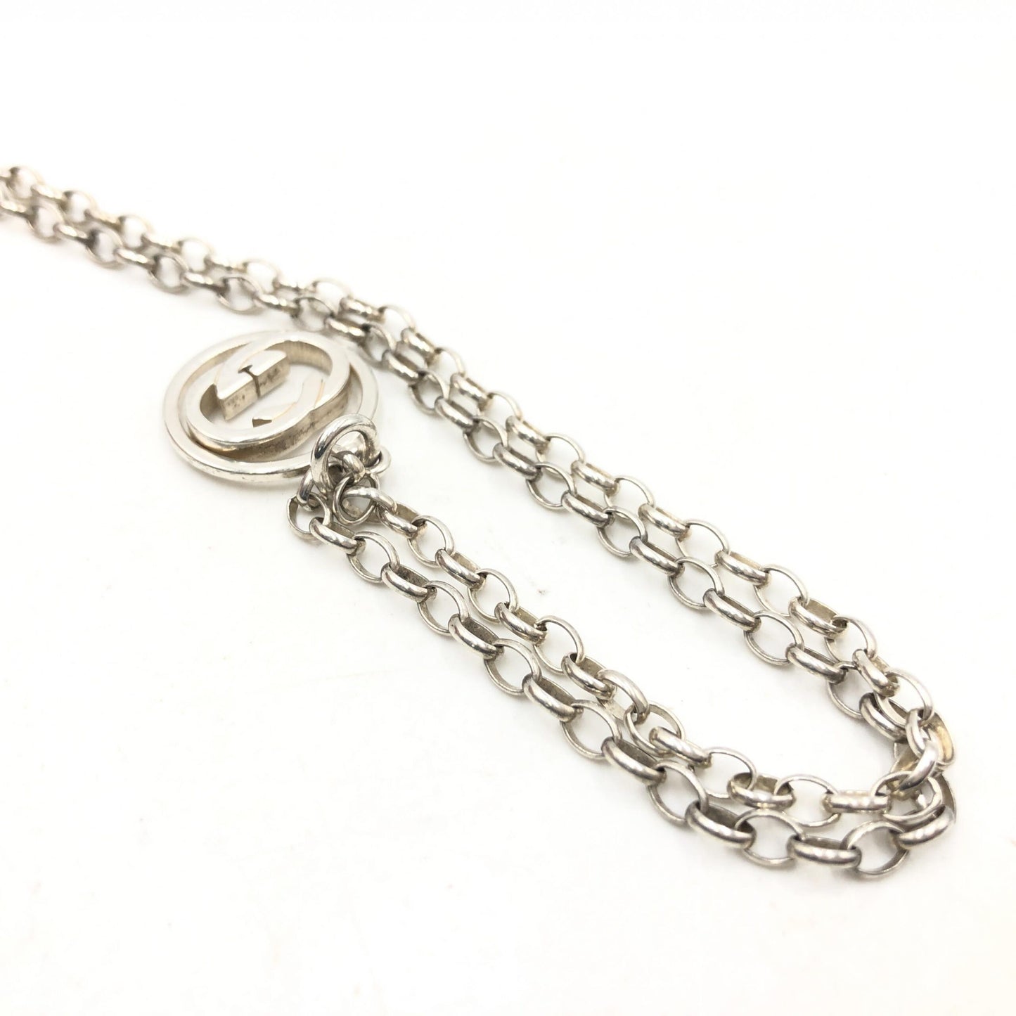 Gucci Sterling Silver Interlocking Circle Pendant