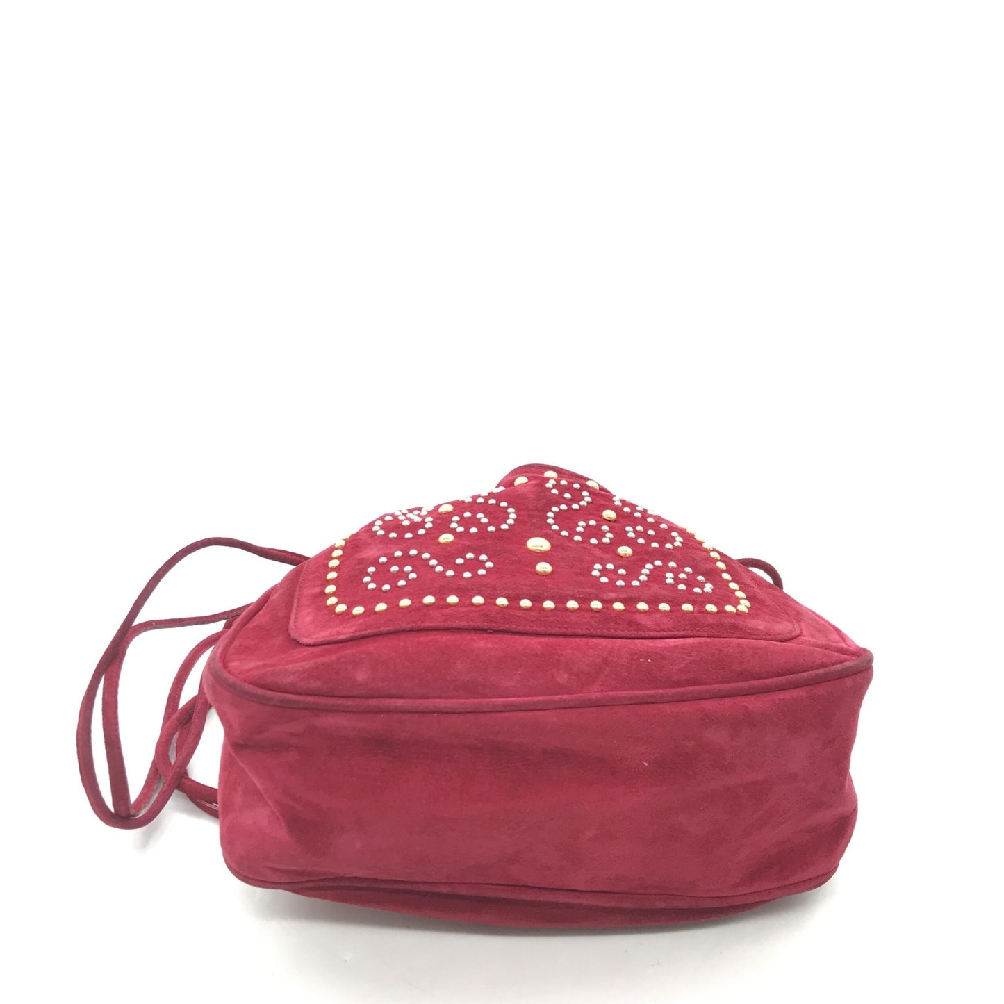 Saint Laurent Suede Leather Drawstring Shoulder Bag