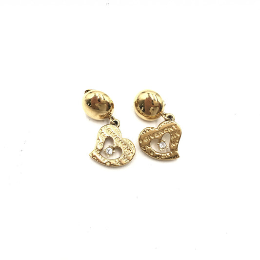 Givenchy Vintage Heart-Shaped Drop Earrings