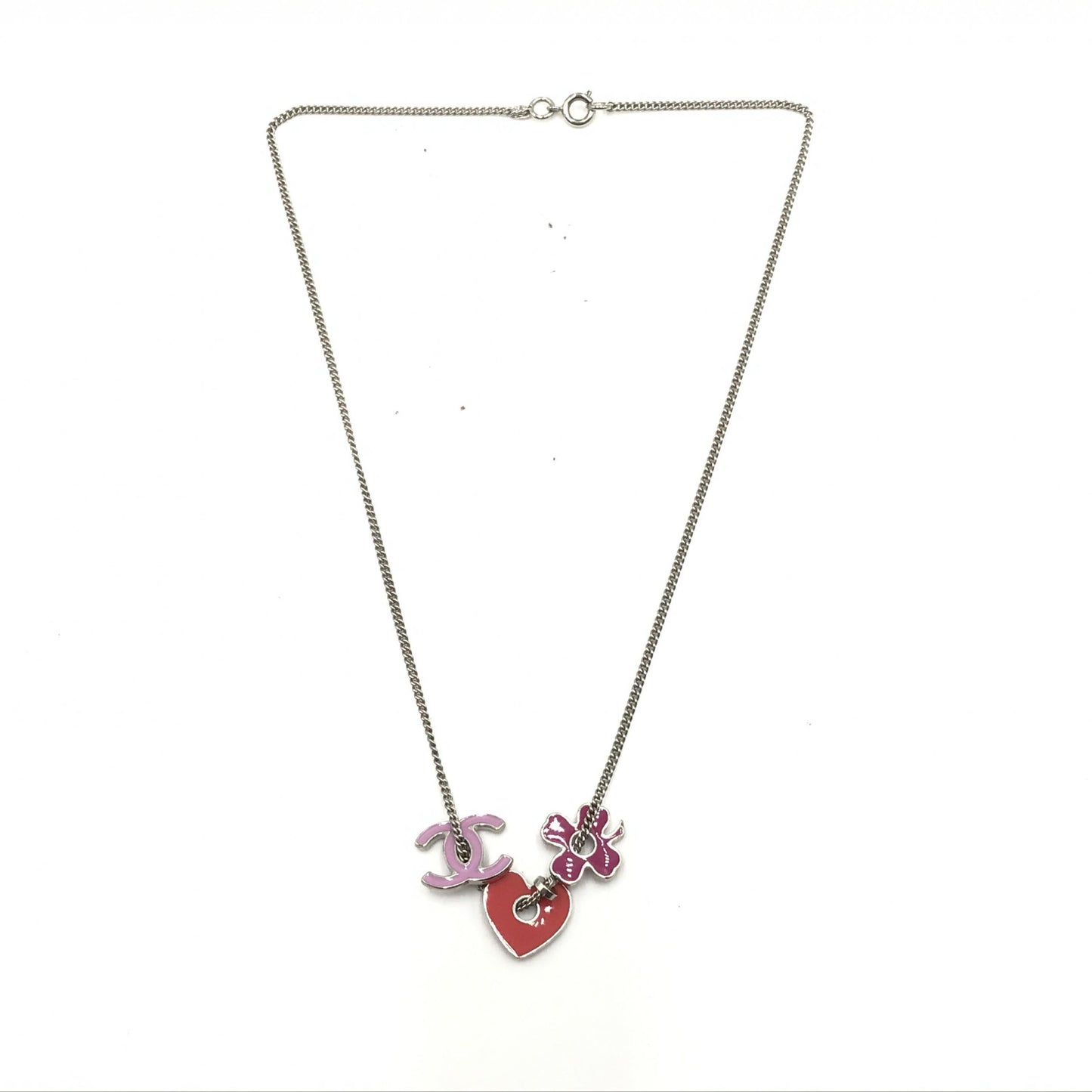 Chanel Vintage Heart And Charms Pendant Necklace