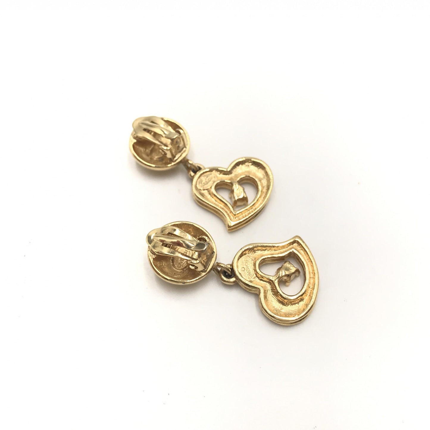 Givenchy Vintage Heart-Shaped Drop Earrings
