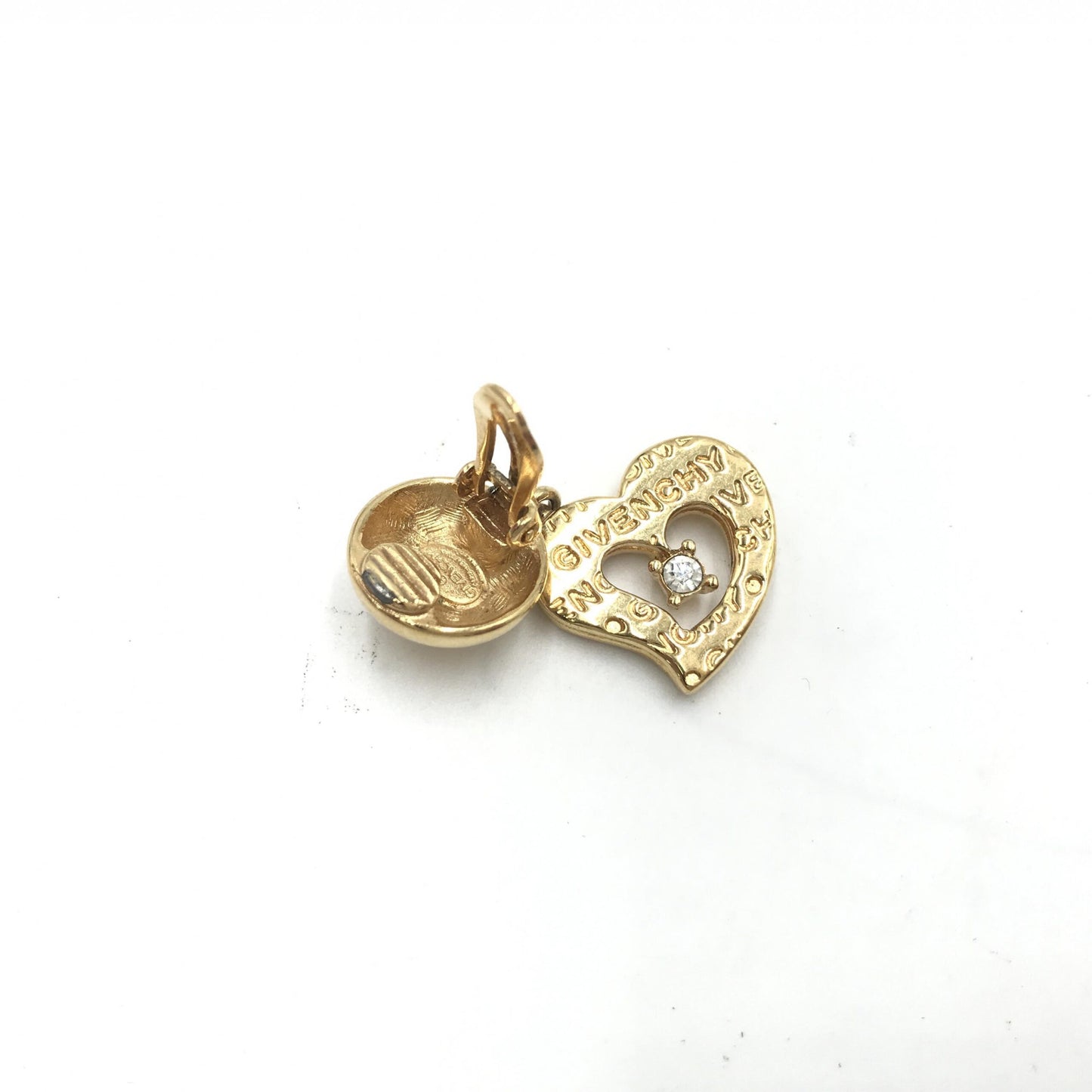 Givenchy Vintage Heart-Shaped Drop Earrings