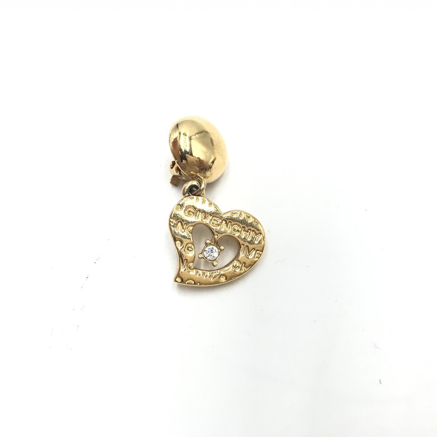 Givenchy Vintage Heart-Shaped Drop Earrings