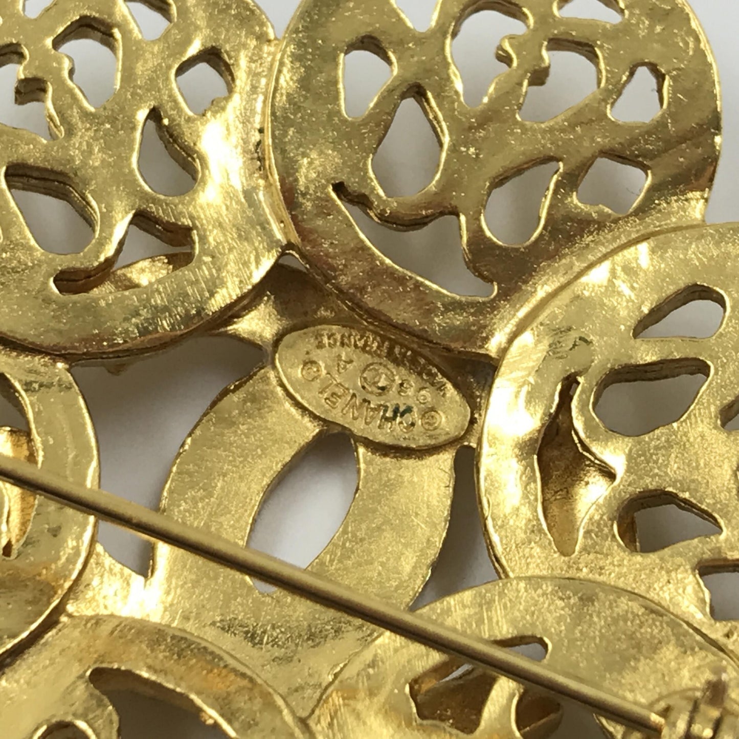 Chanel Costume Jewlery Vintage Brooch Coco Medallian