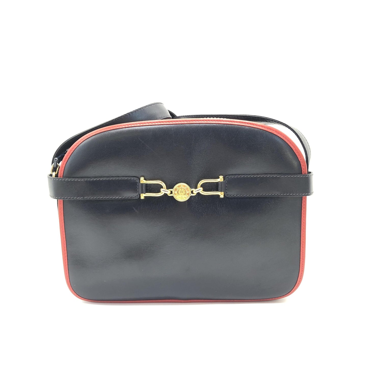 Celine CELINE Shoulder Bag Carriage Hardware Gold Leather Black