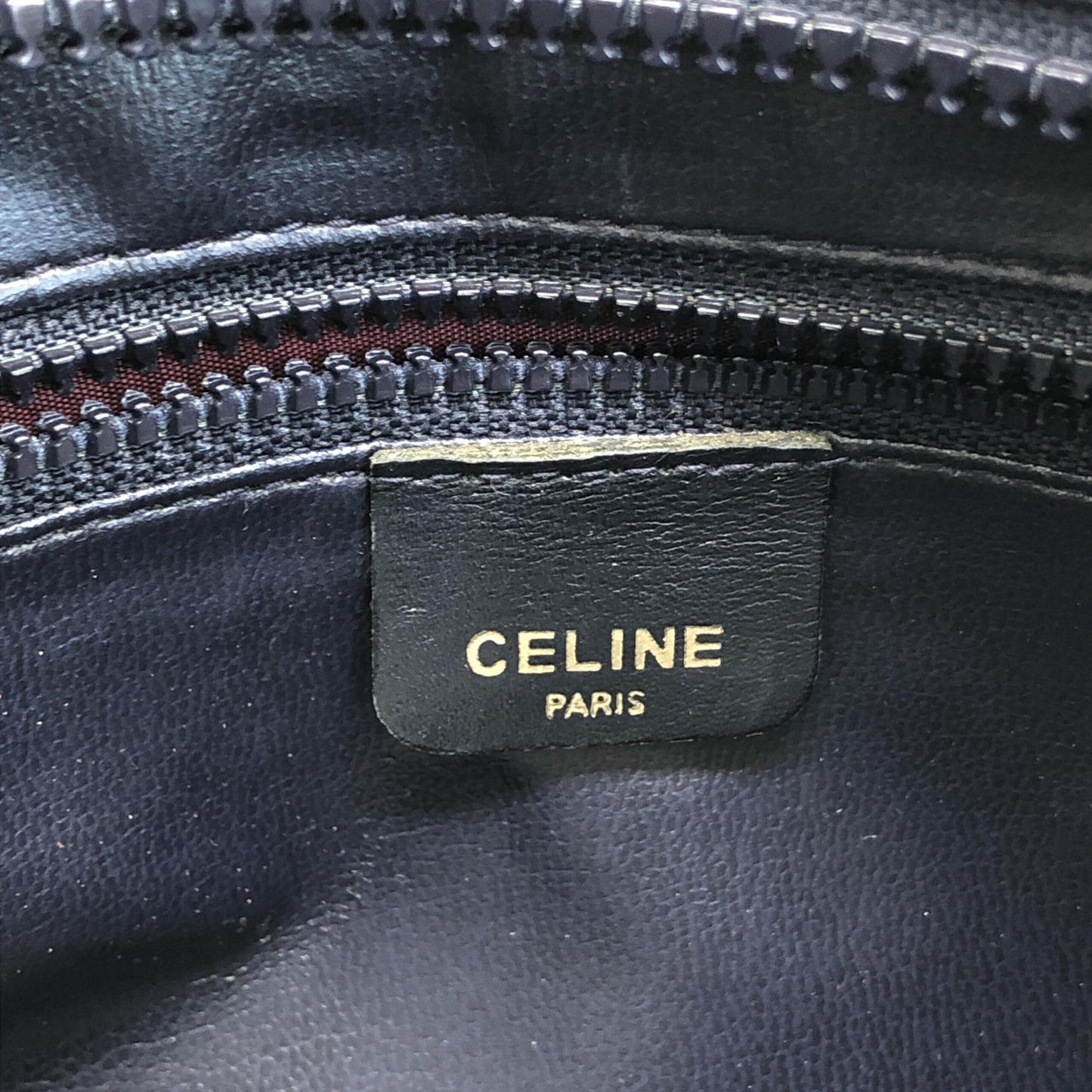 Celine CELINE Shoulder Bag Carriage Hardware Gold Leather Black