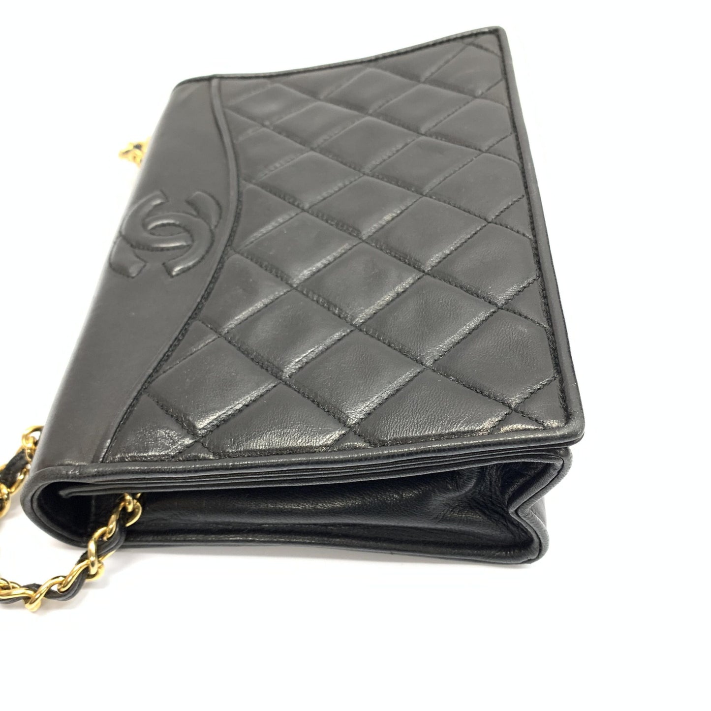 Chanel CC Vintage Matelasse Lambskin Shoulder Chain Flap