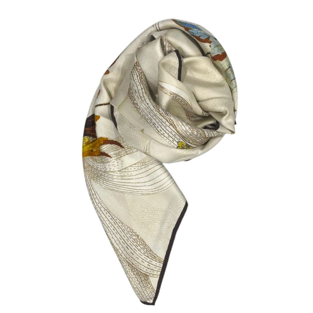 Borbonese White Silk Women Scarf