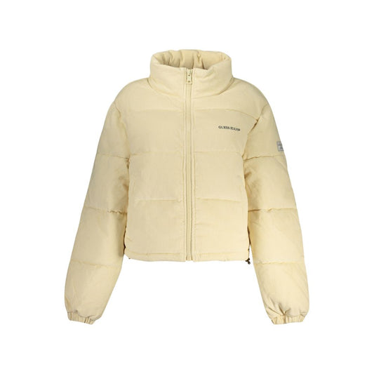 Guess Jeans Beige Polyester Full-Length Jacket