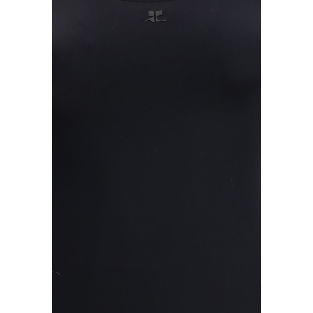 Courrèges Black Elastane One-Piece Swimsuit