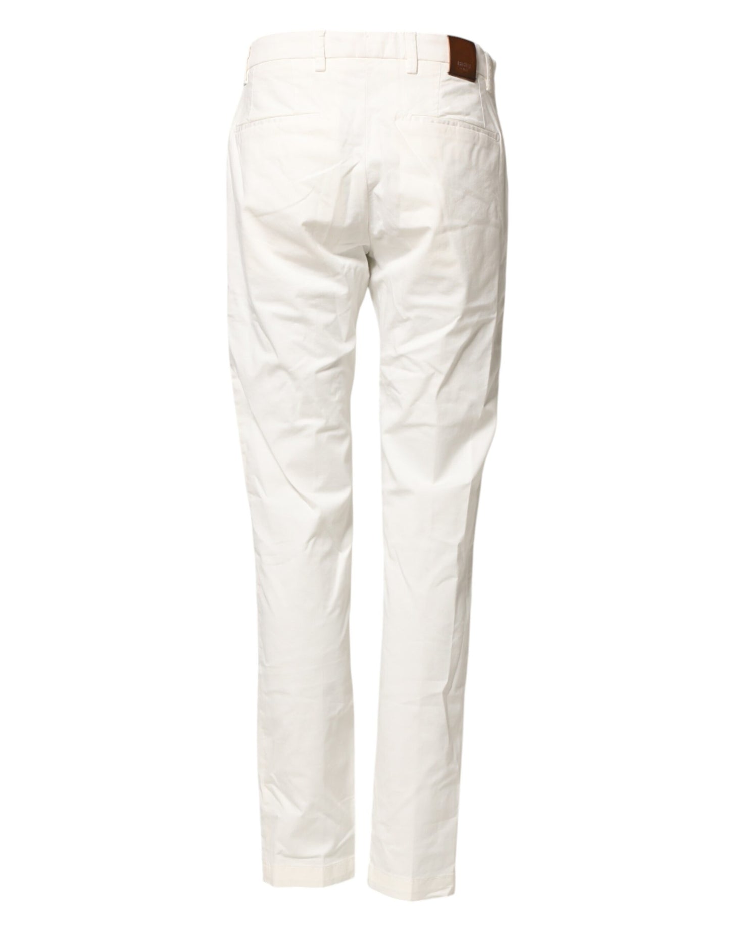 Briglia 1949 White Cotton Straight Fit Chino Trouser Pants