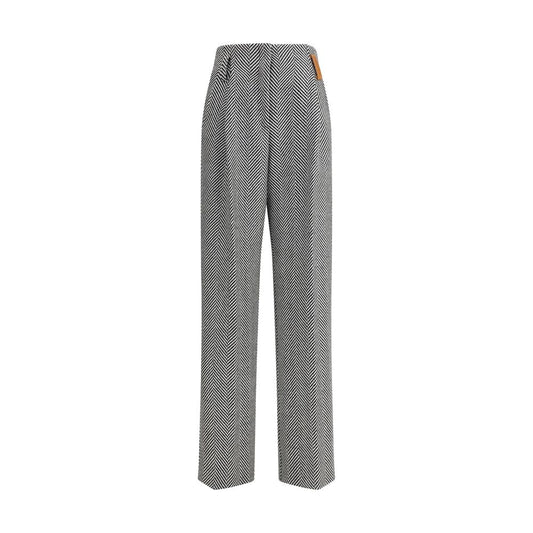 Forte_Forte Multicolor Fleece Wool Casual Pants