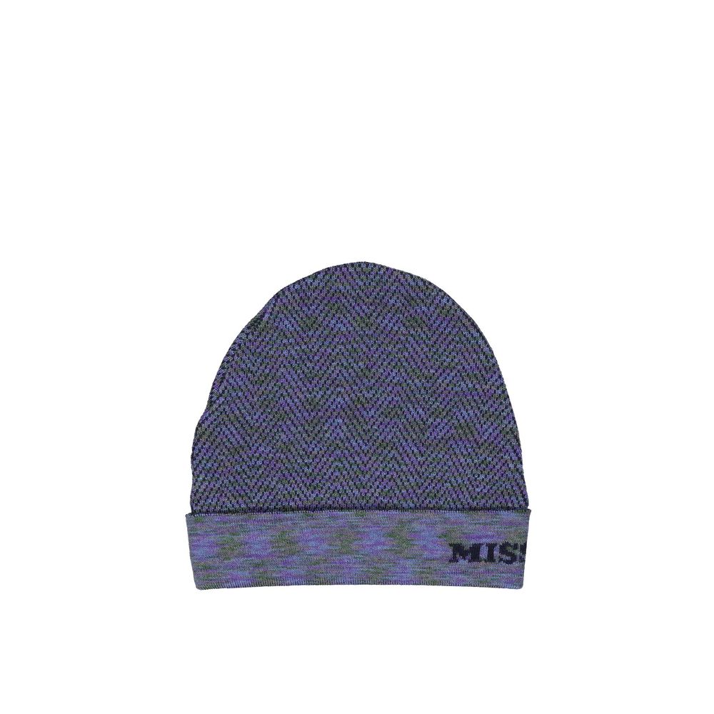 Missoni Purple Wool Beanie