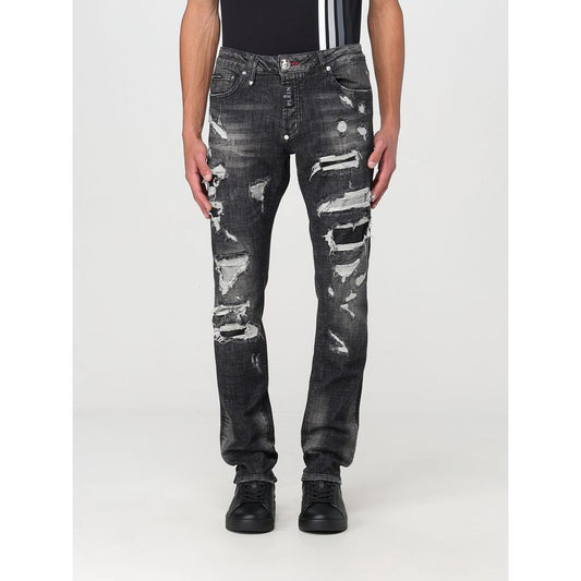 Philipp Plein Gray Denim Slim Fit Jeans