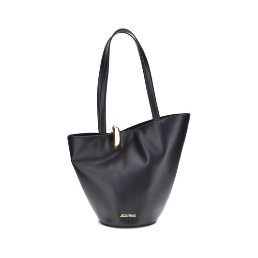Jacquemus Black Calf Leather Bos Taurus Shoulder Bag