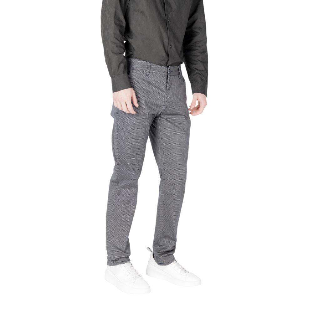 Armani Exchange Blue Cotton Skinny Pants