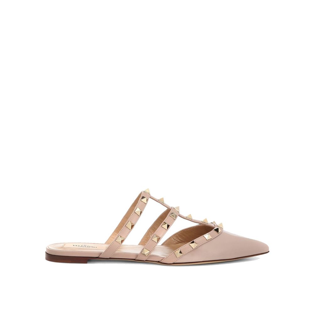 Valentino Garavani Beige Calfskin Ballet Flats