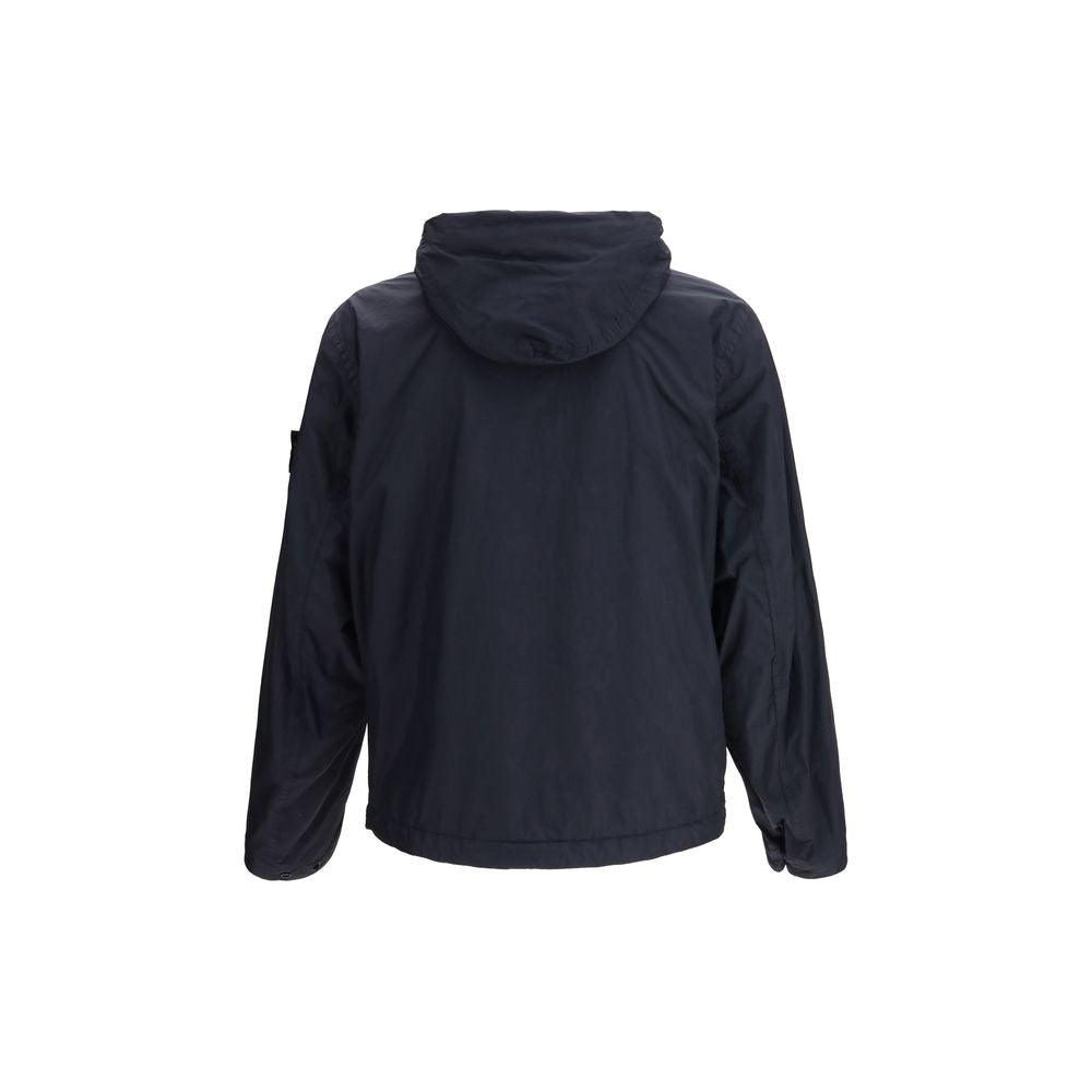 Stone Island Blue Polyamide Coat