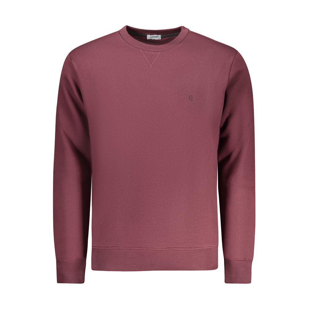 Coveri Moving Rosso Cotton Men Sweatshirt