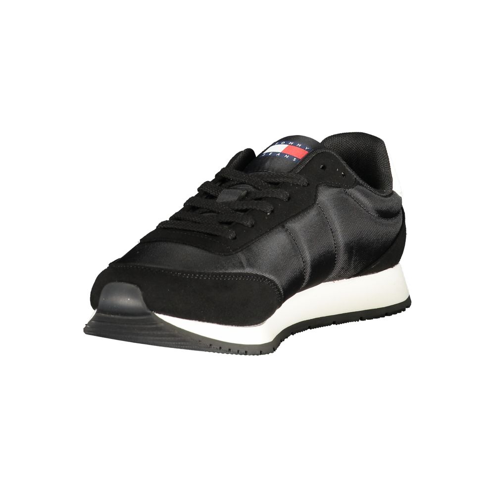Tommy Hilfiger Black Polyurethane Men Sneaker