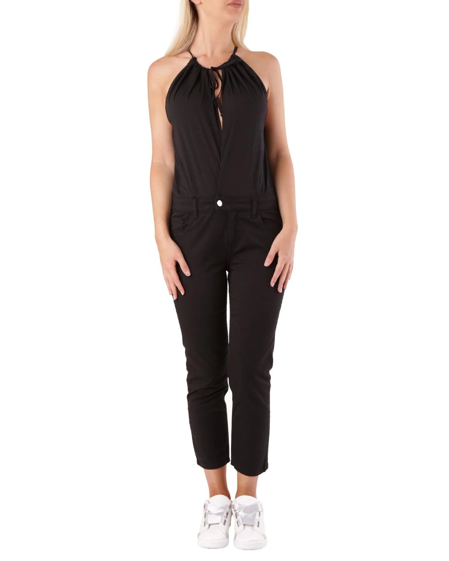 Met Black Cotton Jumpsuit